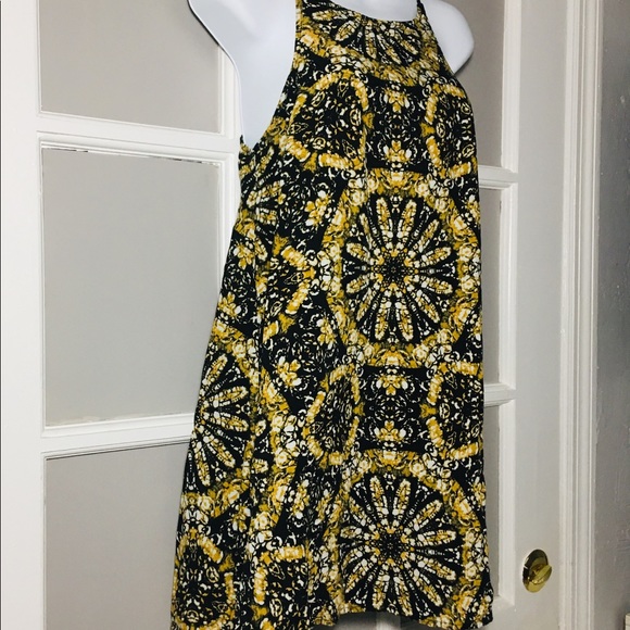 VANS YELLOW AND BLACK ABSTRACT DRESS - Picture 4 of 8